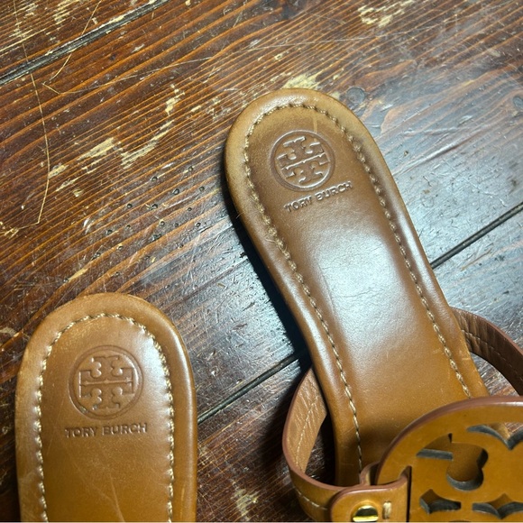 Tory Burch miller sandals size 13 in brown genuine leather flat - Picture 3 of 9